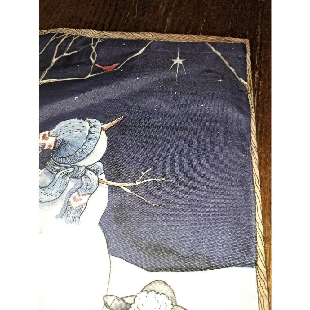 3 Christmas Holiday Winter Garden Flags Snowman  Birds Holly Snow Lamb Star